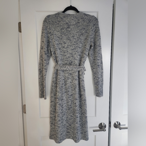 Ann Taylor Sweater Dress Blue White Speckled Heathered Size M - Picture 3 of 13